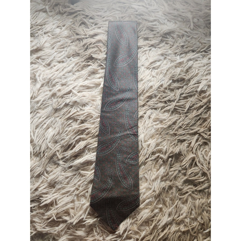 Savile Row Repp Tie Neck Tie Mens Made‎ In Italy 100% Silk
